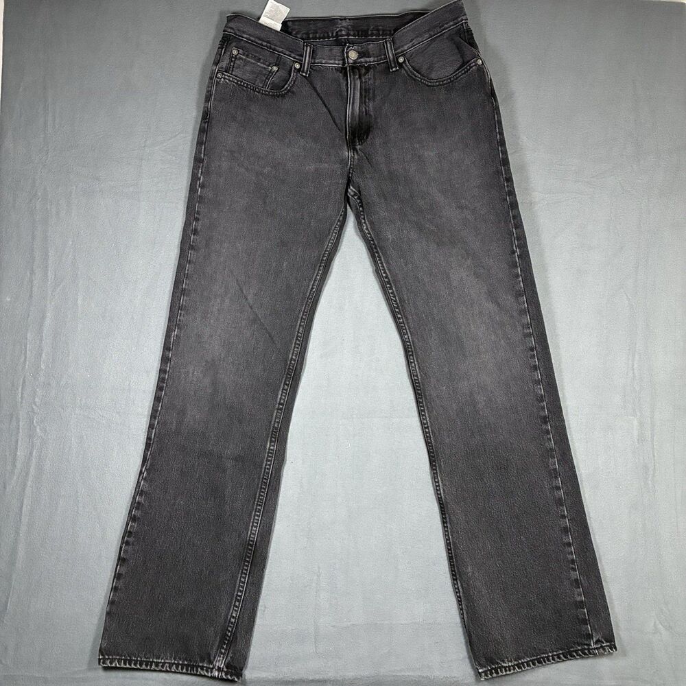 Levi's 559 Relaxed Fit Men Black Fade Stretch Denim Jeans Low Rise 34x34 Grunge